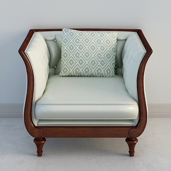 Stylish Vintage Sofa 3D model for Comfortable Interiors