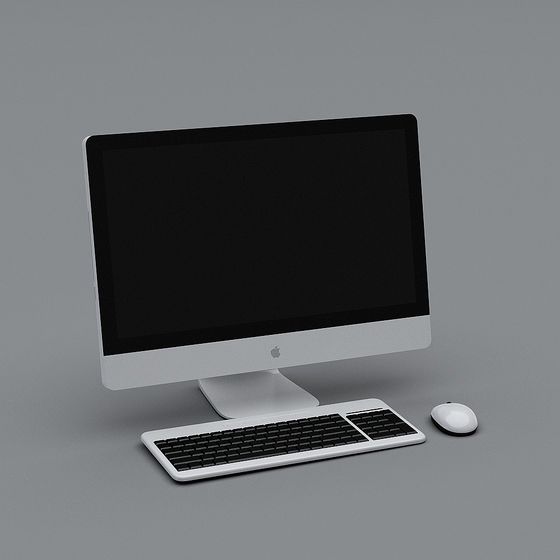 Apple Mac Desktop 3D Model for Modern Workspaces