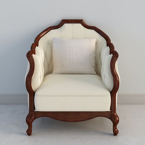 Vintage Armchair 3D model with Modern Charm