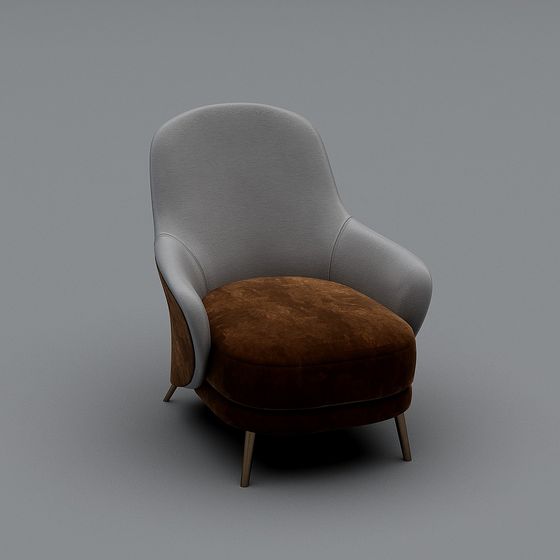 現代布藝角落沙發組合-5-單椅