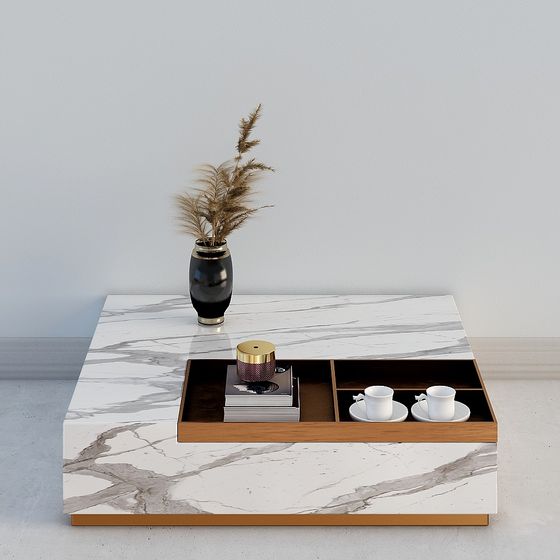 Stylish Marble Coffee Table 3D model