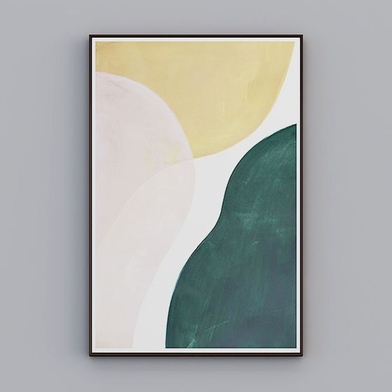 Современный текстильный угловой диван-комбинация-8-настенная живопись