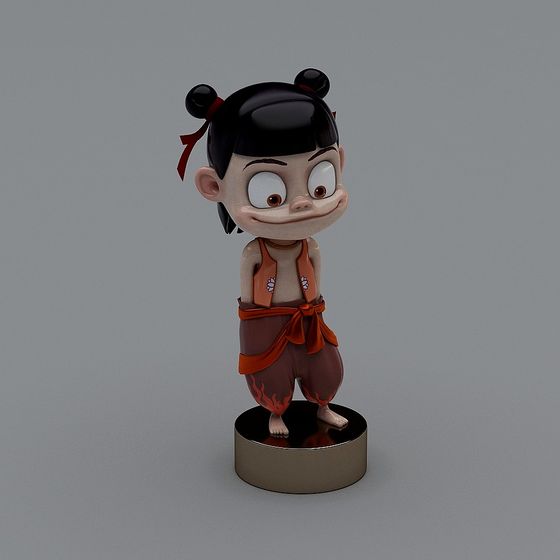 Eastern Little Warrior 3D model for Creative Projects
