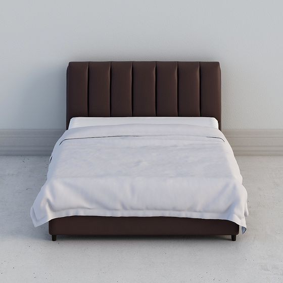 Elegant Leather Bed 3D Model for Modern Bedrooms