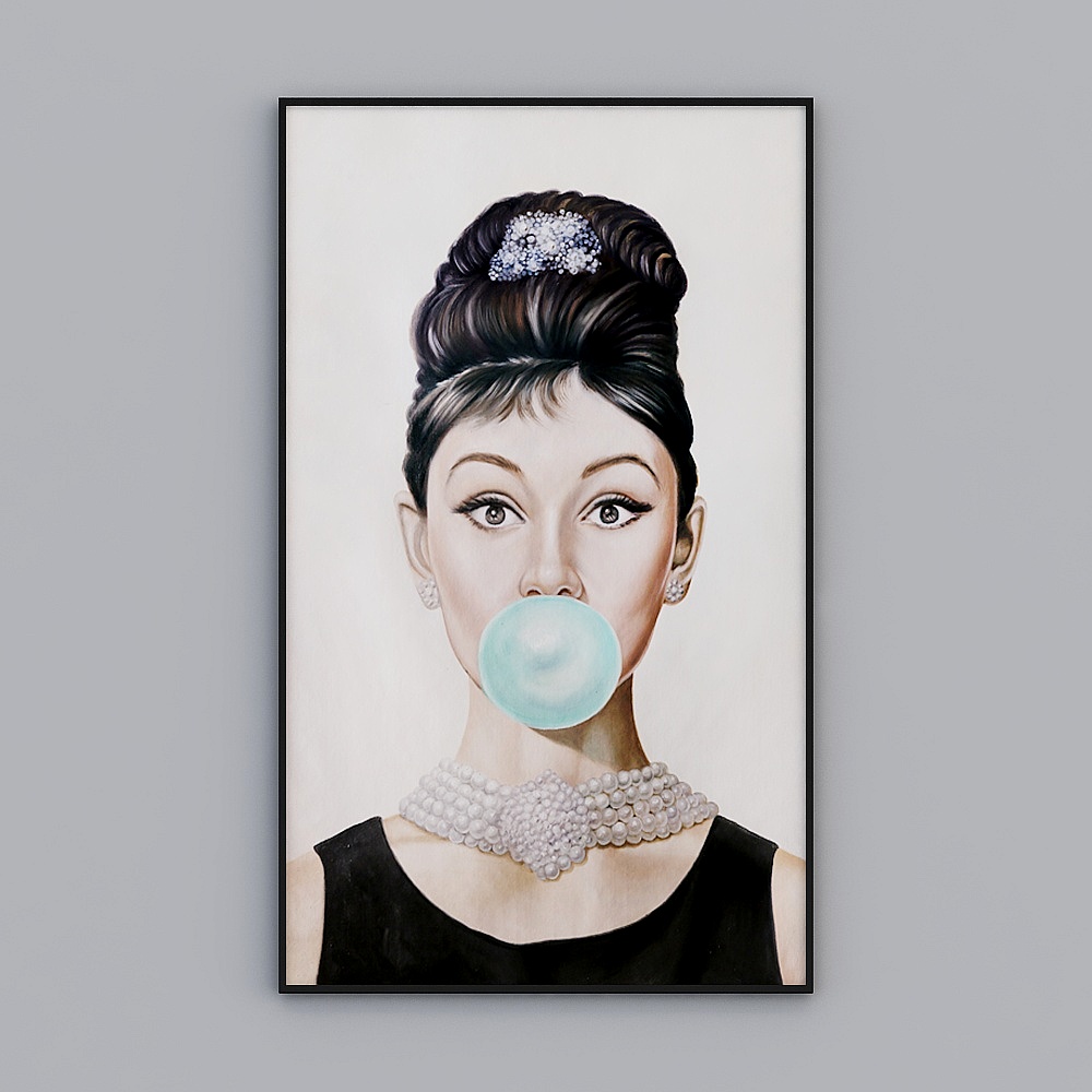 Modern hairdresser - wall painting