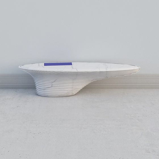 Sleek Marble Coffee Table 3D model