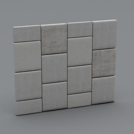 Modular Wall 3D Model with Unique Low-Poly Design