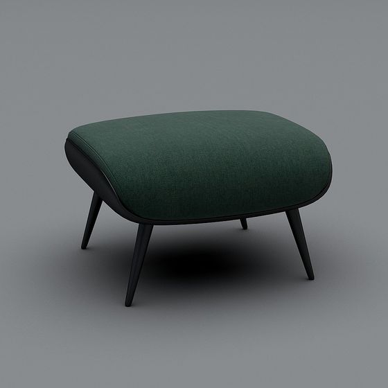 Mid-Century Ottoman 3D model