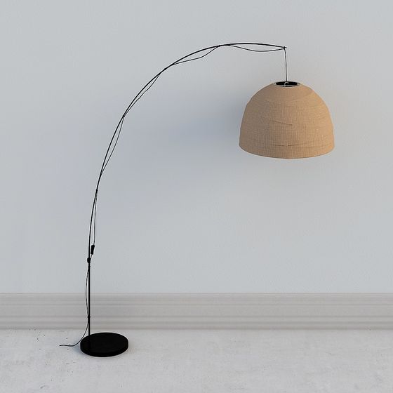 Modern Black Floor Lamp 3D Model