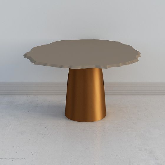 Wavy Metal Table 3D model