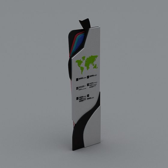 World Map Display 3D model