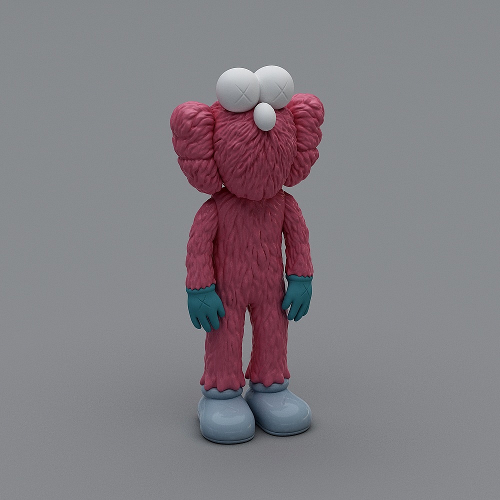 Kaws 3D Model - Unique Low Poly Design
