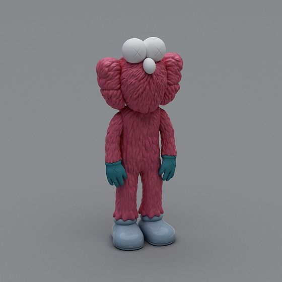 Kaws 3D Model - Unique Low Poly Design