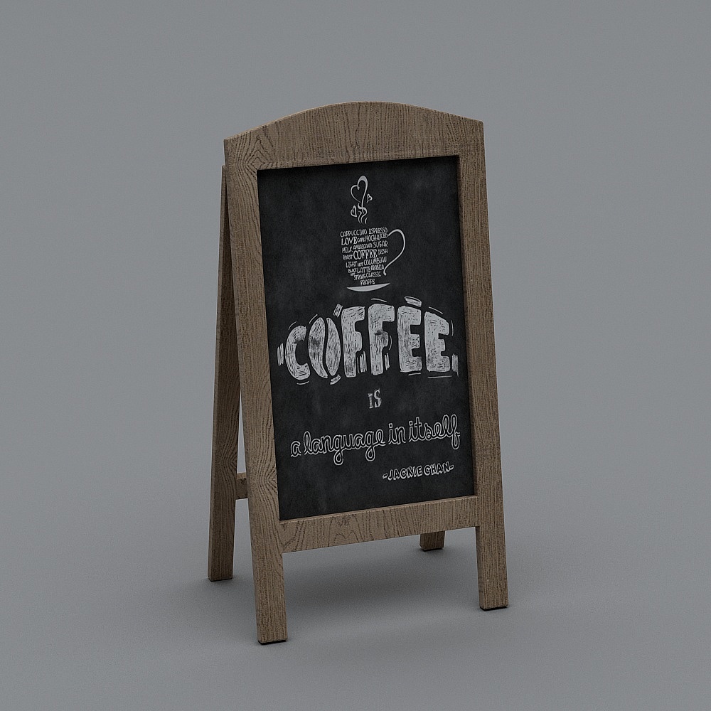 Modern solid wood blackboard