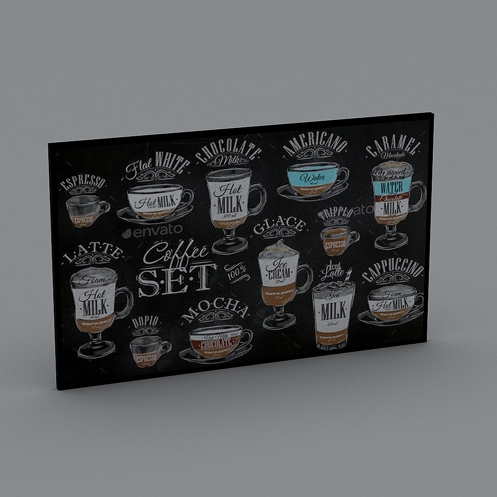 Modern solid wood blackboard