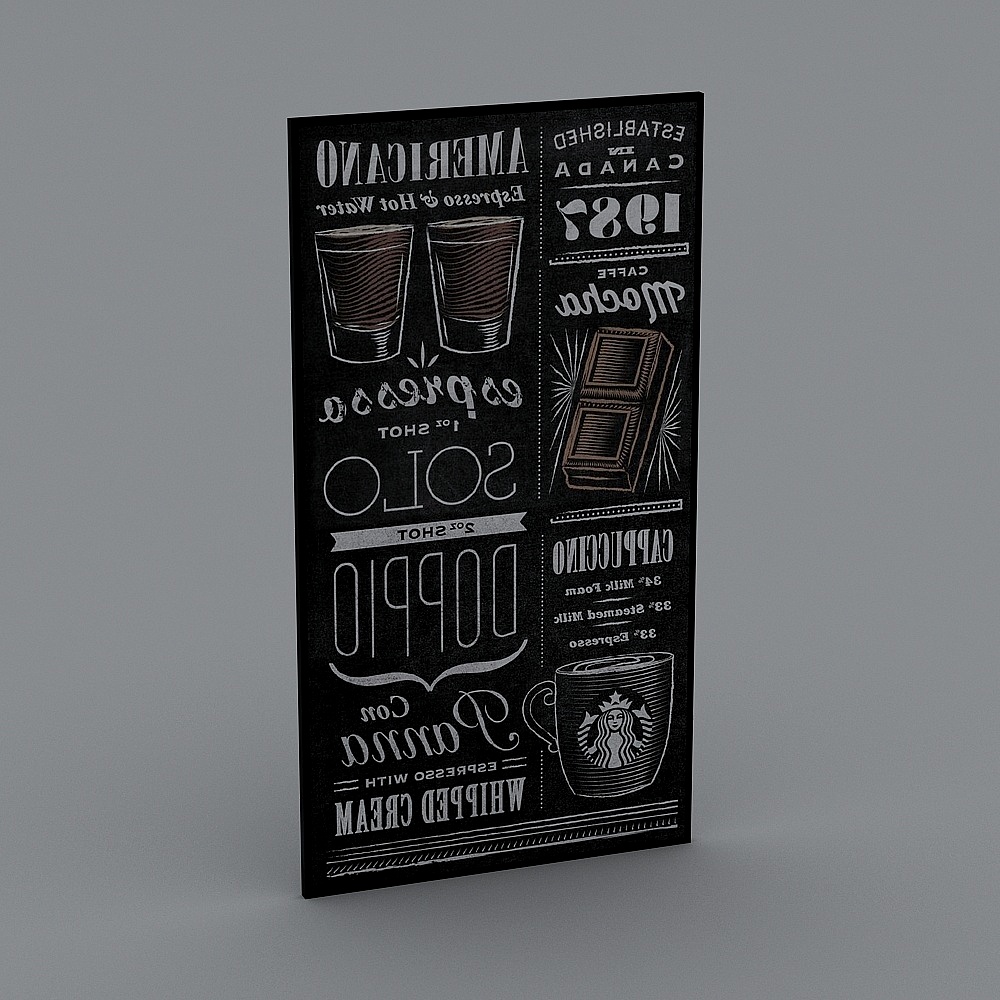 Modern solid wood blackboard plate plate billboard billboard 1-3