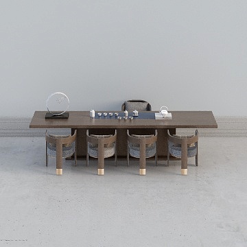 Liu Weijun Modern sales office tea area - bench and chair combination