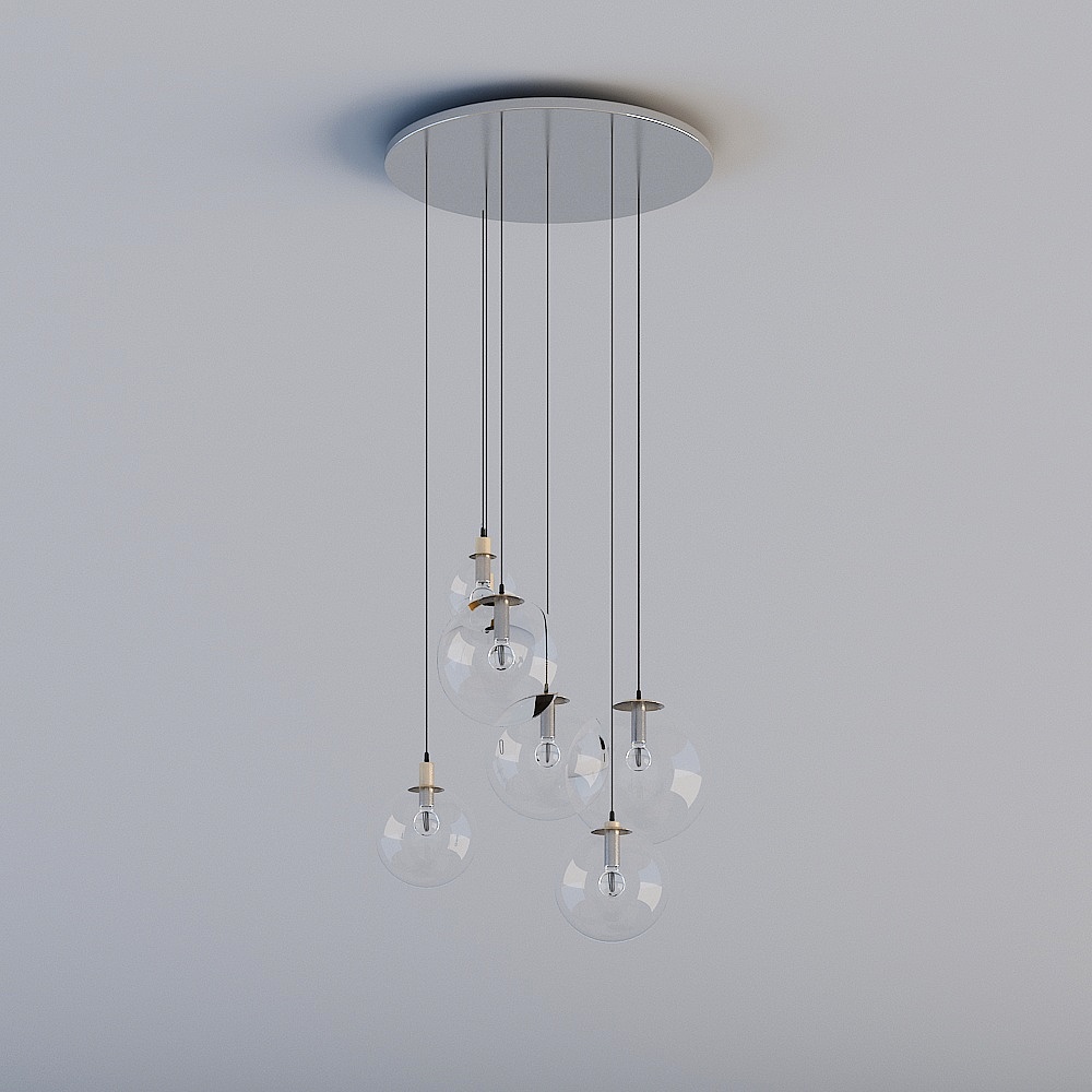 Japanese-style pastoral dining room - decorative chandeliers