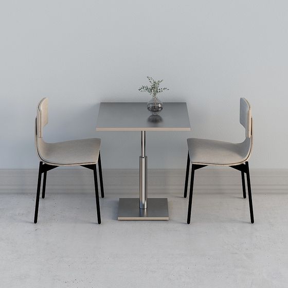 Urban Corner Dining Table and Chairs 3D model