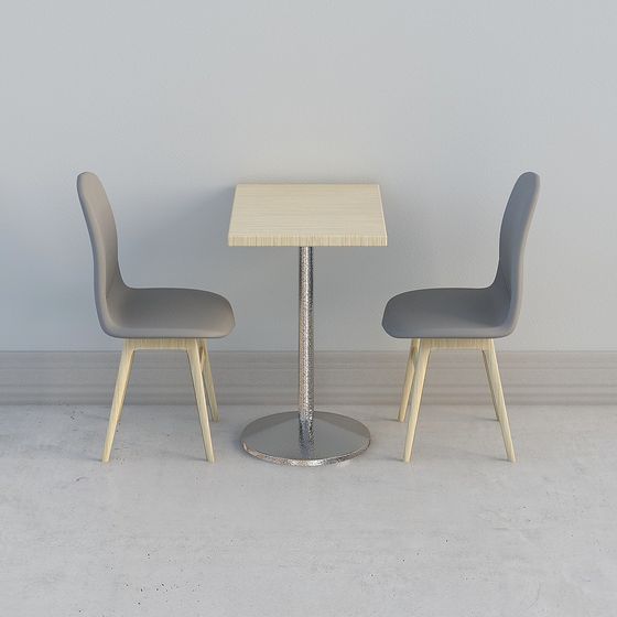Urban Corner Coffee Table and Chairs 3D Model