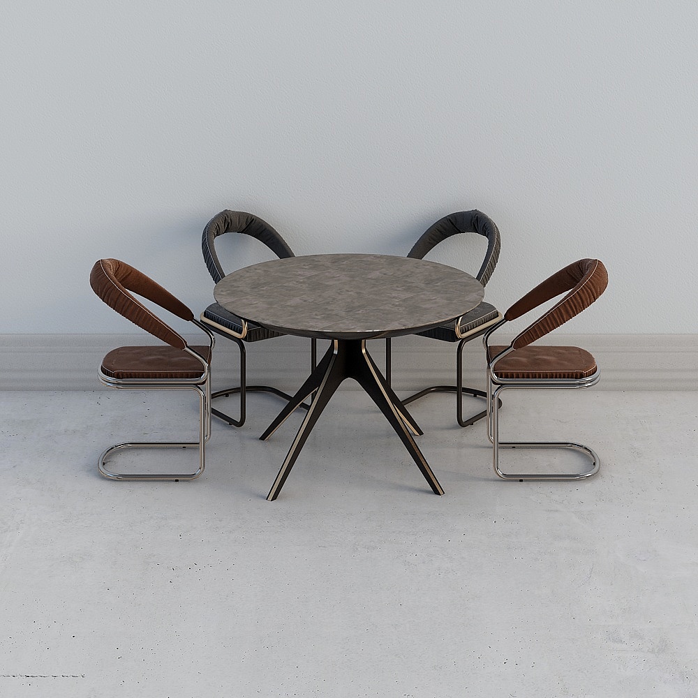 Modern dining table and chair combination - a four-person dining table and chair combination