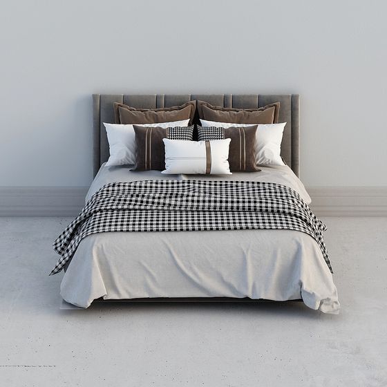 Urban Comfort Bed 3D model for Modern Spaces