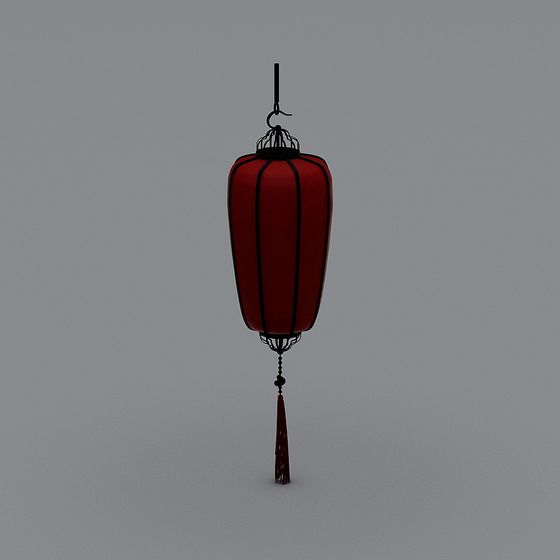 Red Rhyme Lantern 3D model
