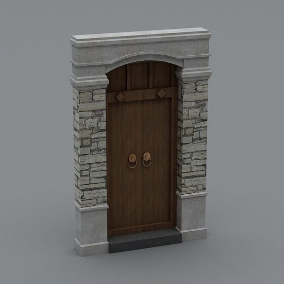 Elegant Castle Gate 3D model for Creative Projects