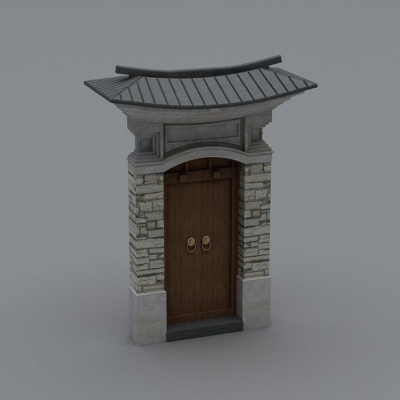 Elegant Oriental-Inspired Portal 3D model