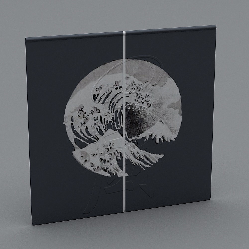 Japanese-style hotel atrium-fabric door curtain