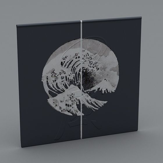 Waves Gate 3D model - Unique Low-Poly Design