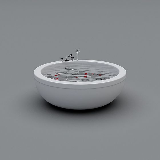 Stylish Water Bathtub 3D model