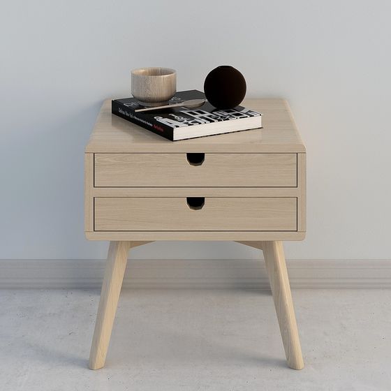 Modern Minimalist Bedside Table 3D model