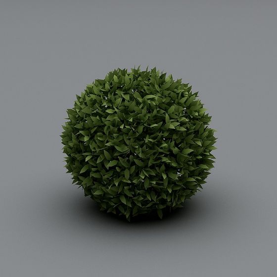 Vibrant Dome Shaped Bush 3D model