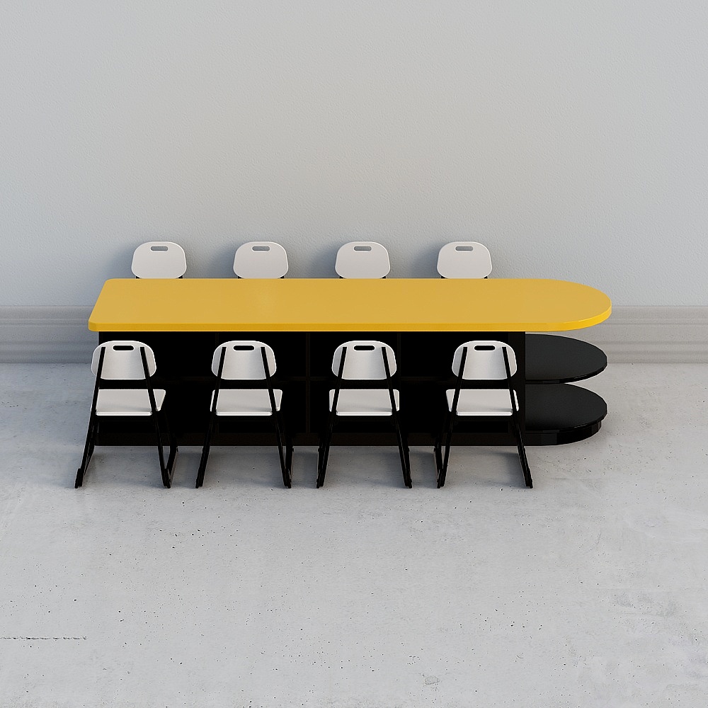 Художественная комната в северном детском саду - комбинация столов и стульев