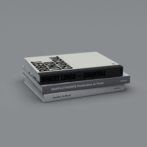 Minimalist Stack of Books 3D model