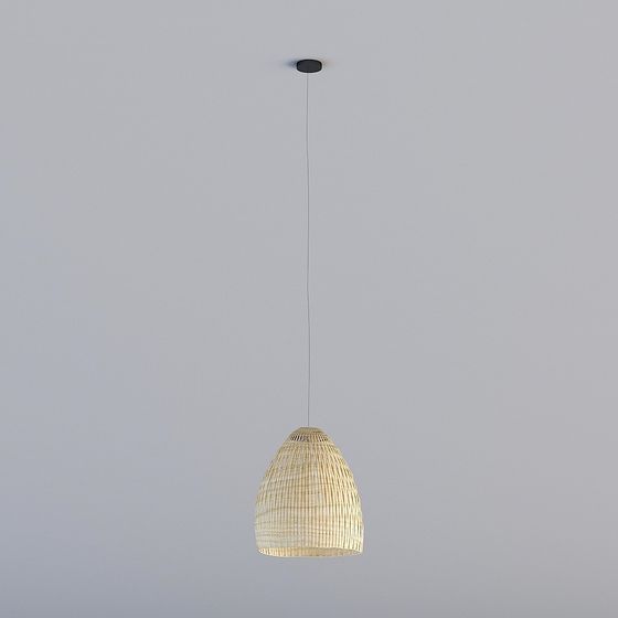 Charming Low-Poly Pendant Light 3D model for Modern Spaces