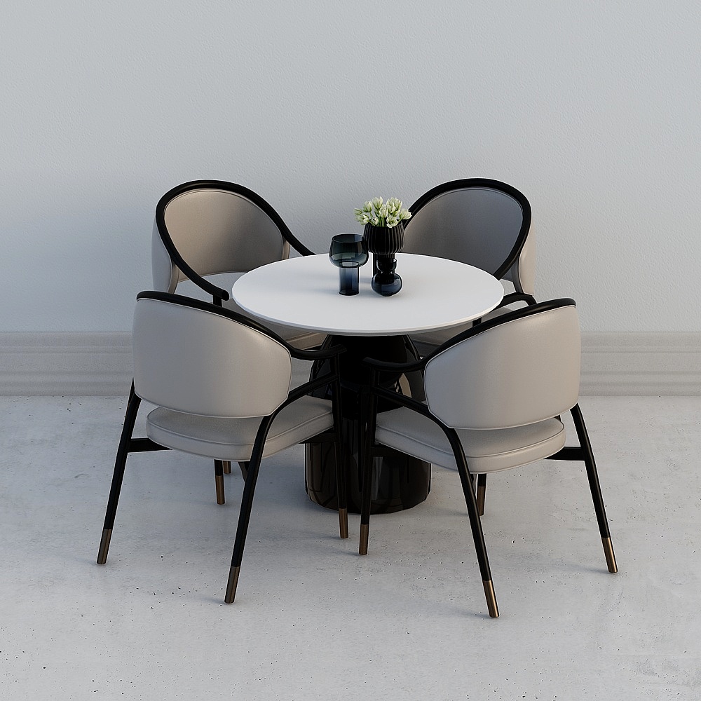 GFD Guangfei Design New Chinese Sales Office Reception Area - Round Table Combination