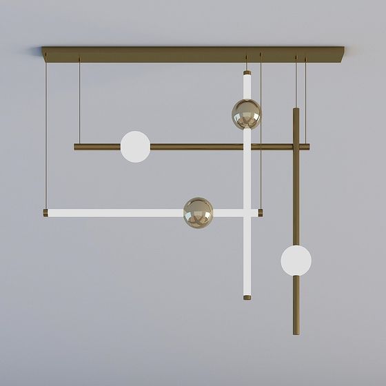 Geometric Minimalist Chandelier 3D model