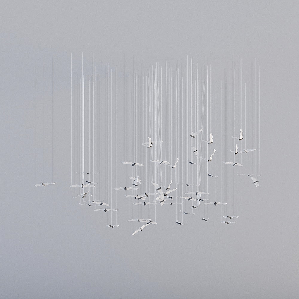 HWCD design Modern sales reception area - chandeliers