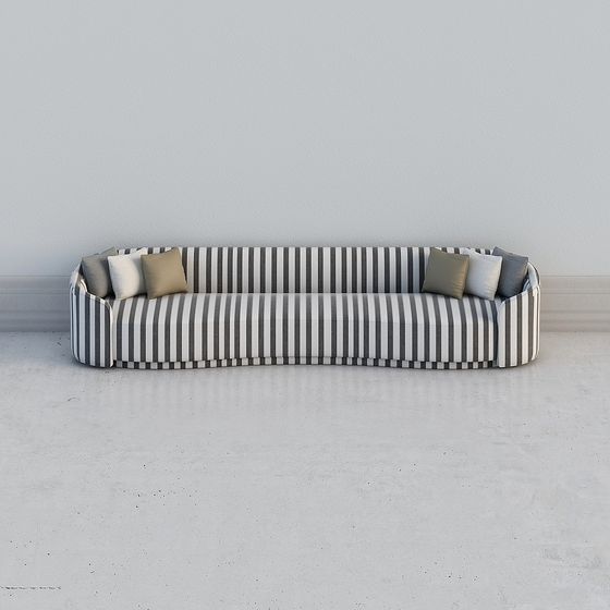 Urban Stripes Sofa 3D model for Modern Interiors