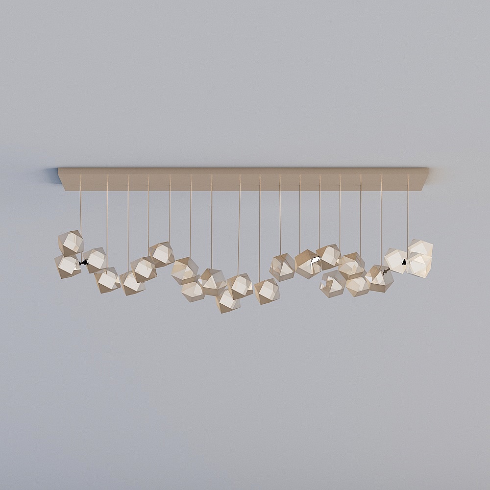 LANSON LANSON DESIGN MODERN SALES OFFICE FRONT DESK - CHANDELIER