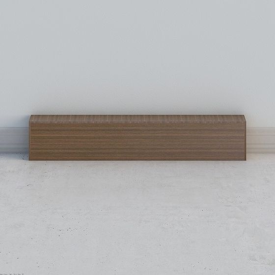 Minimalist Floating Wooden Rack 3D model