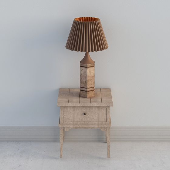 現代民宿飯店客房-床頭櫃檯燈組合