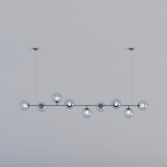 Elegant Hanging Lamp 3D model for Modern Interiors