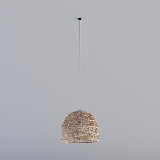 Natural-Inspired Low-Poly Chandelier 3D model