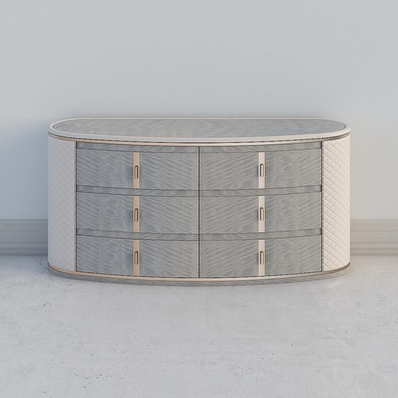 Oval Dresser 3D model - Modern & Elegant Design