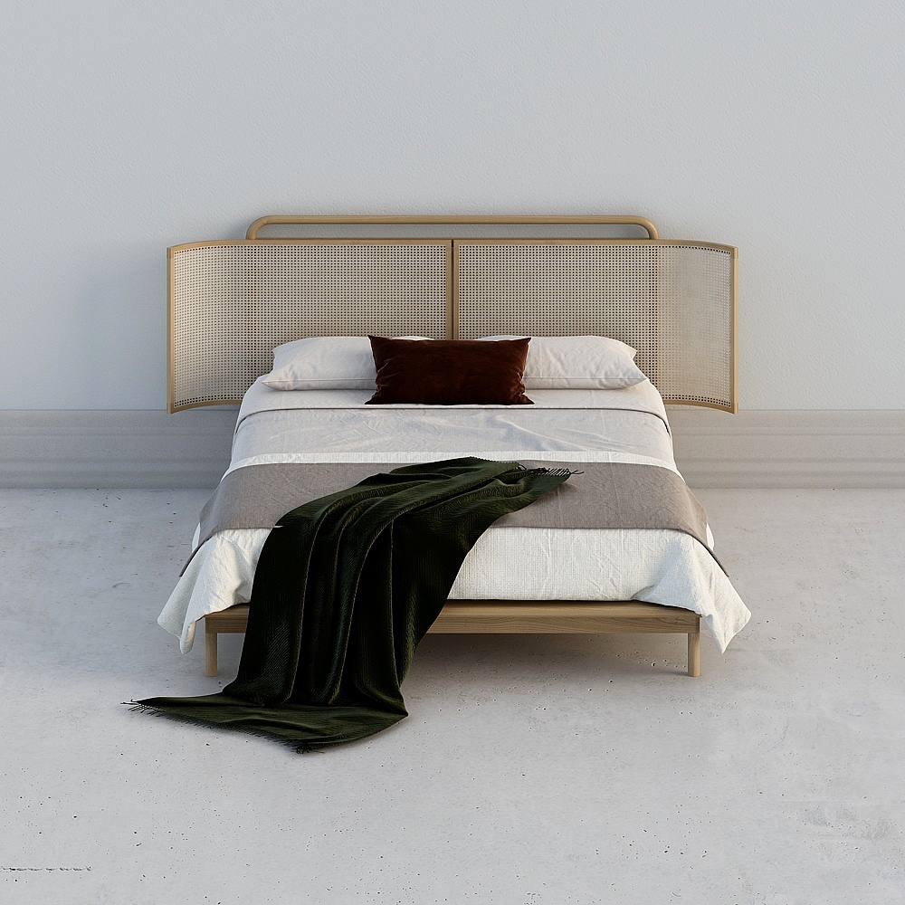 Современная спальня типа «постель и завтрак» с двуспальной кроватью