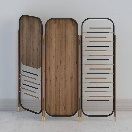 Elegant Low-Polygon Screen 3D model for Creative Spaces