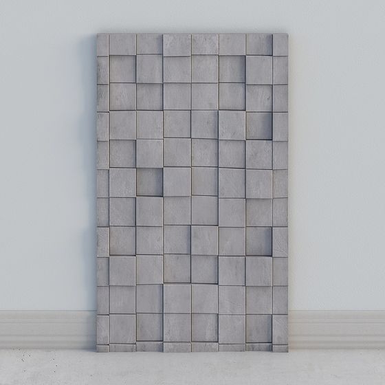 Abstract Low-Poly Wall Panel 3D model